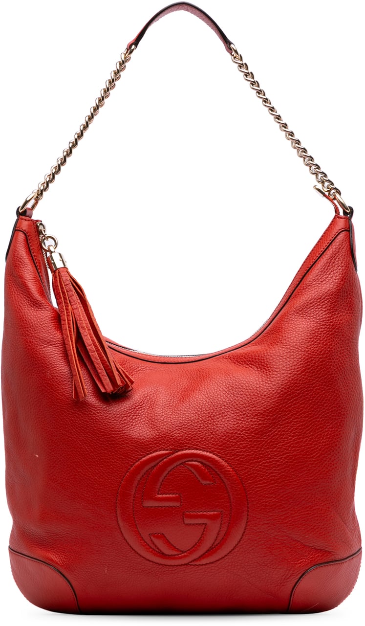 Gucci Medium Leather Soho Shoulder Bag Rood