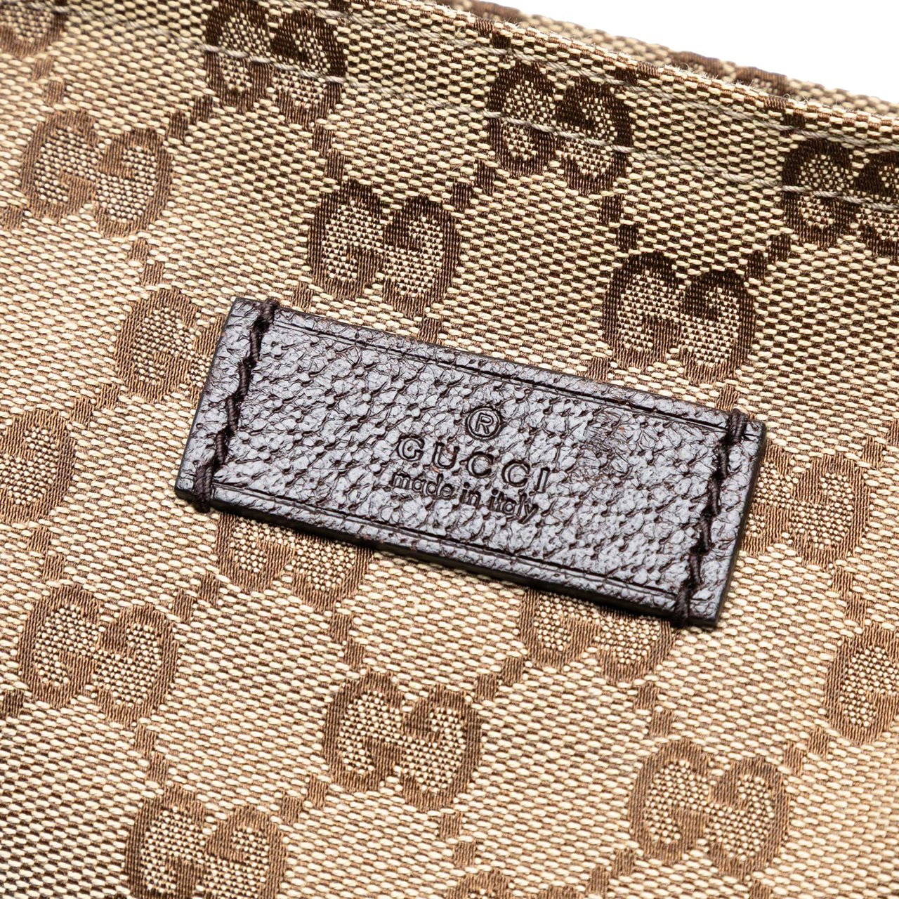 Gucci GG Canvas Web Tote Bruin