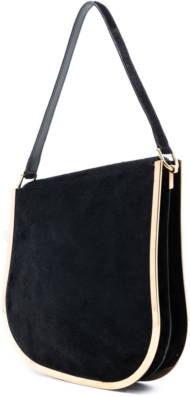 Gucci Pony Hair Shoulder Bag Zwart