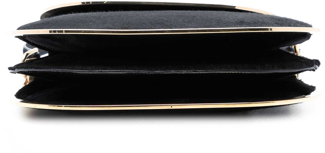 Gucci Pony Hair Shoulder Bag Zwart