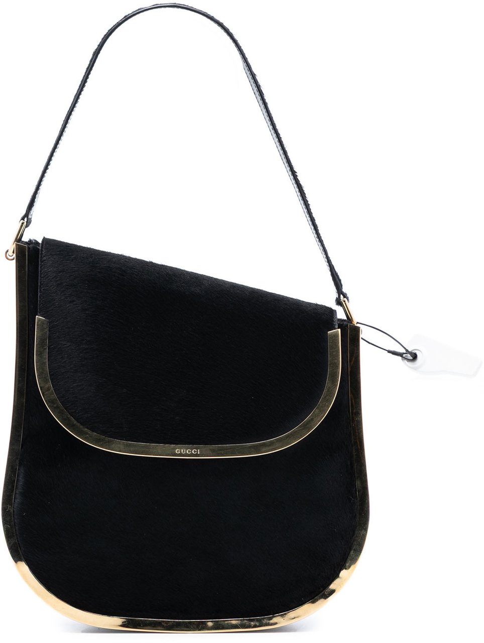 Gucci Pony Hair Shoulder Bag Zwart