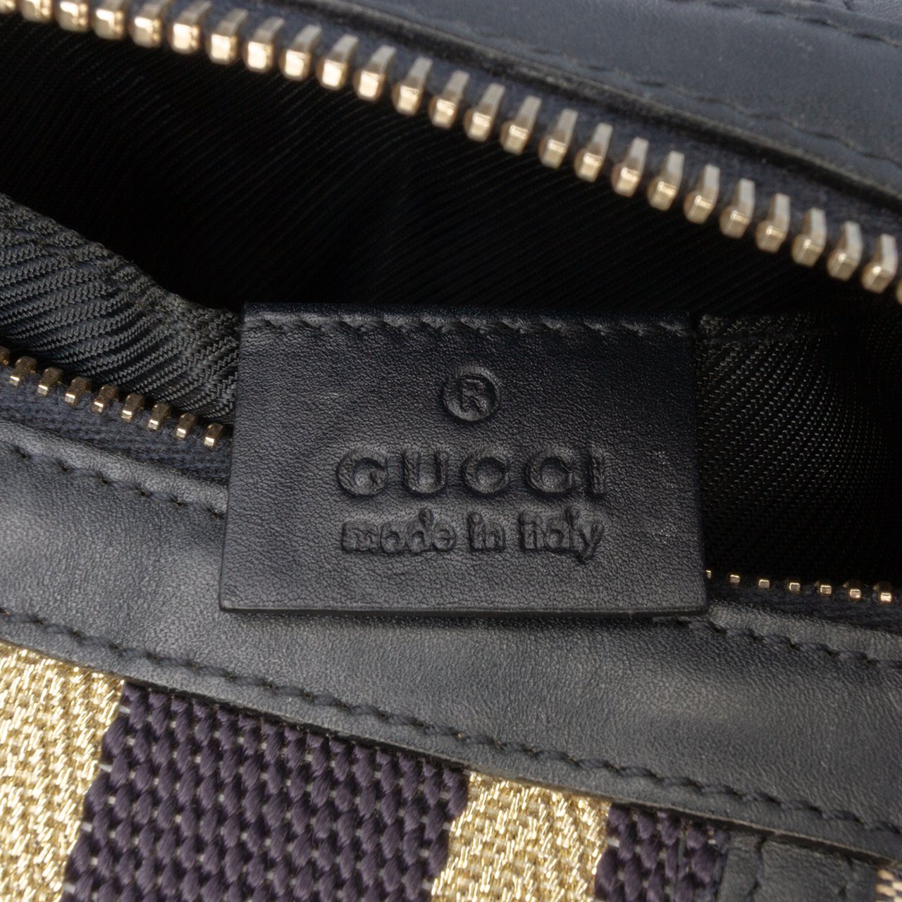 Gucci GG Canvas Web Pouch Bruin