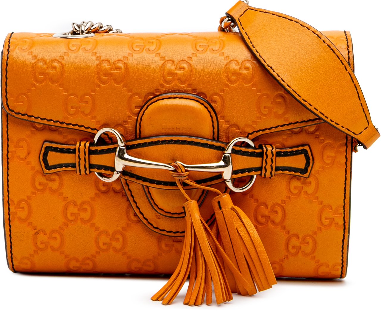 Gucci Mini Guccissima Emily Crossbody Oranje