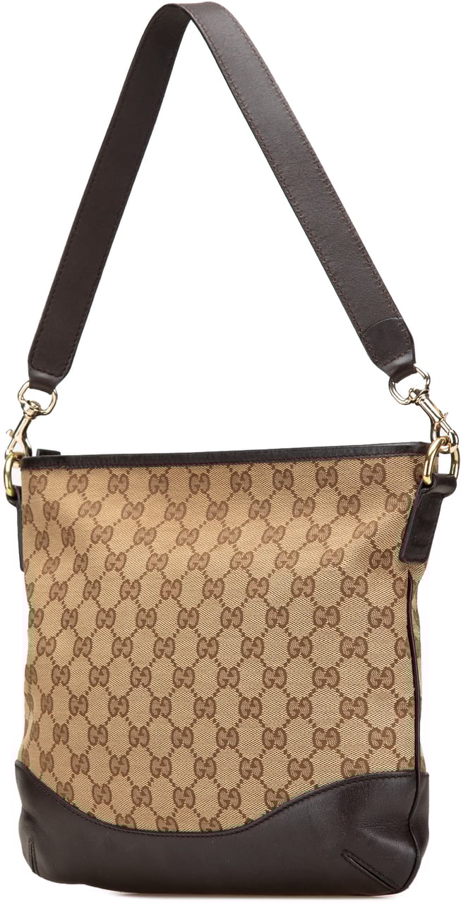 Gucci GG Canvas Shoulder Bag Bruin
