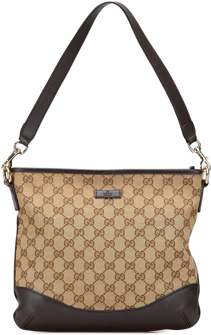 Gucci GG Canvas Shoulder Bag Bruin