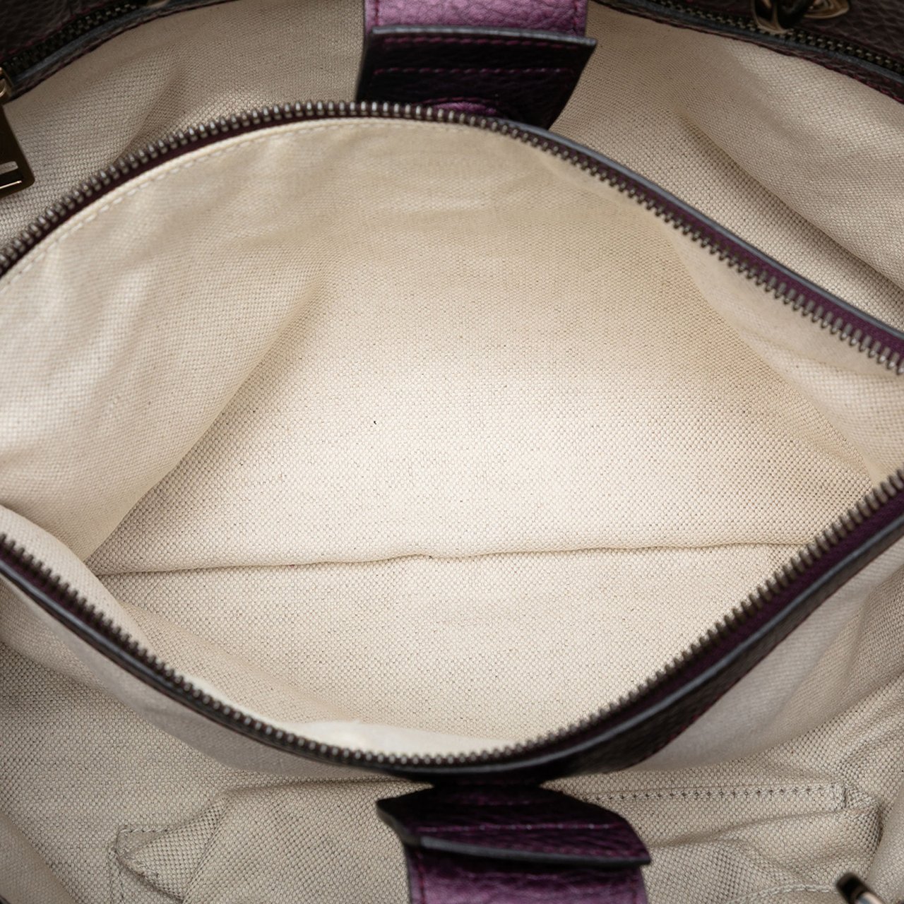 Gucci Medium Calfskin Bamboo Shopper Satchel Paars