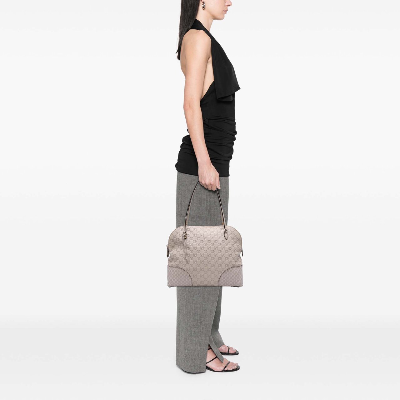 Gucci Medium Guccissima Bree Dome Tote Wit
