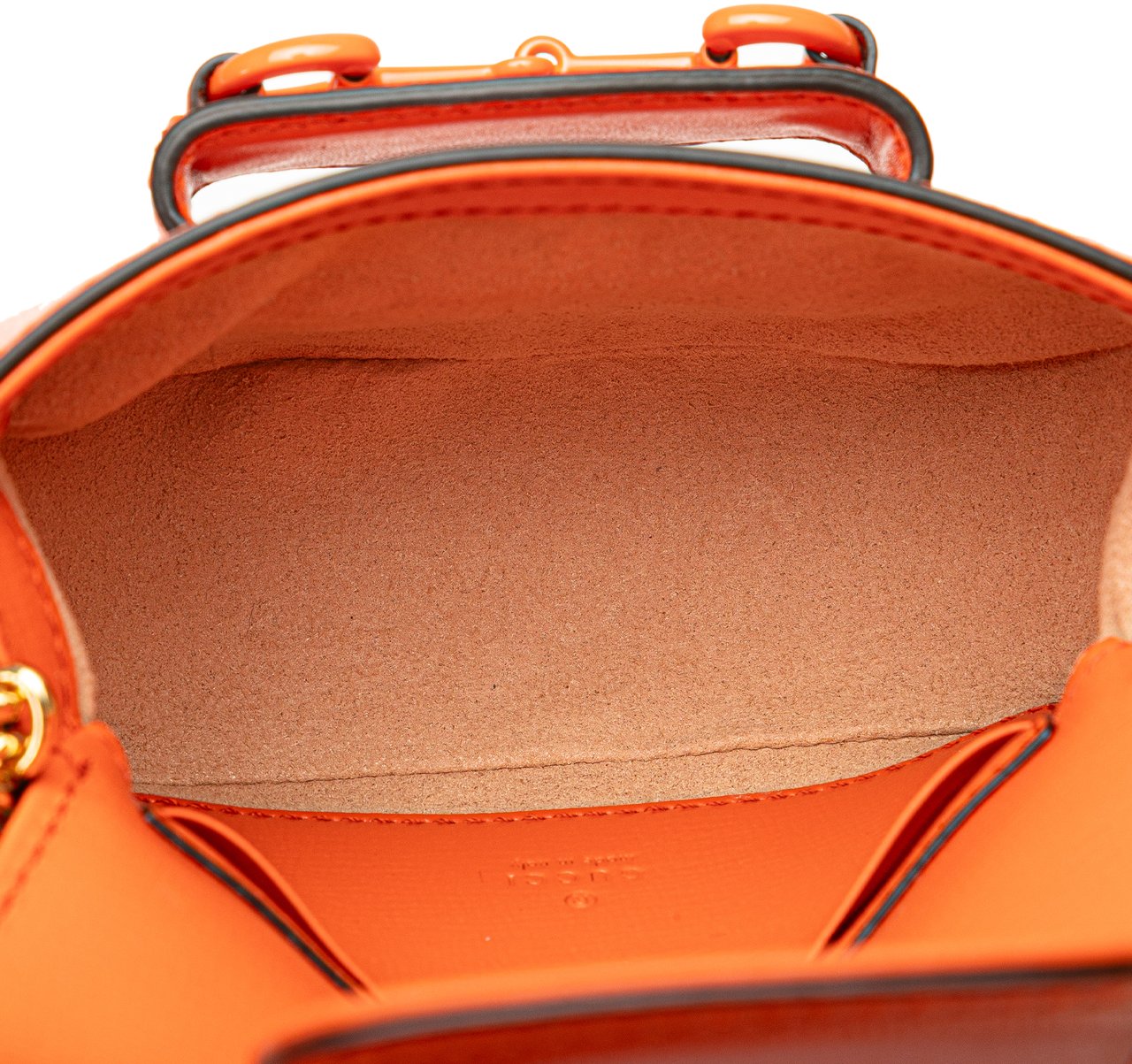 Gucci Mini Leather Horsebit 1955 Web Satchel Oranje