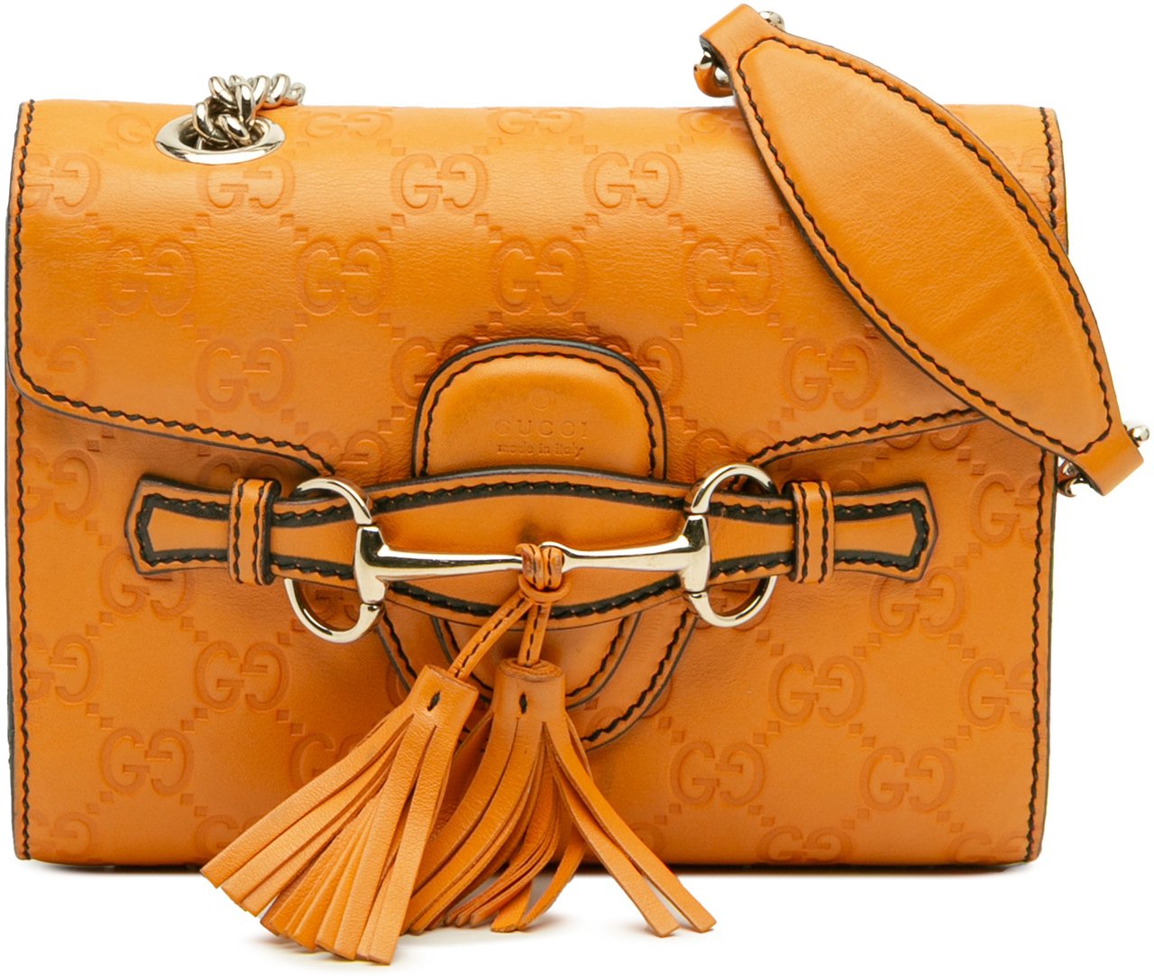 Gucci Mini Guccissima Emily Crossbody Oranje