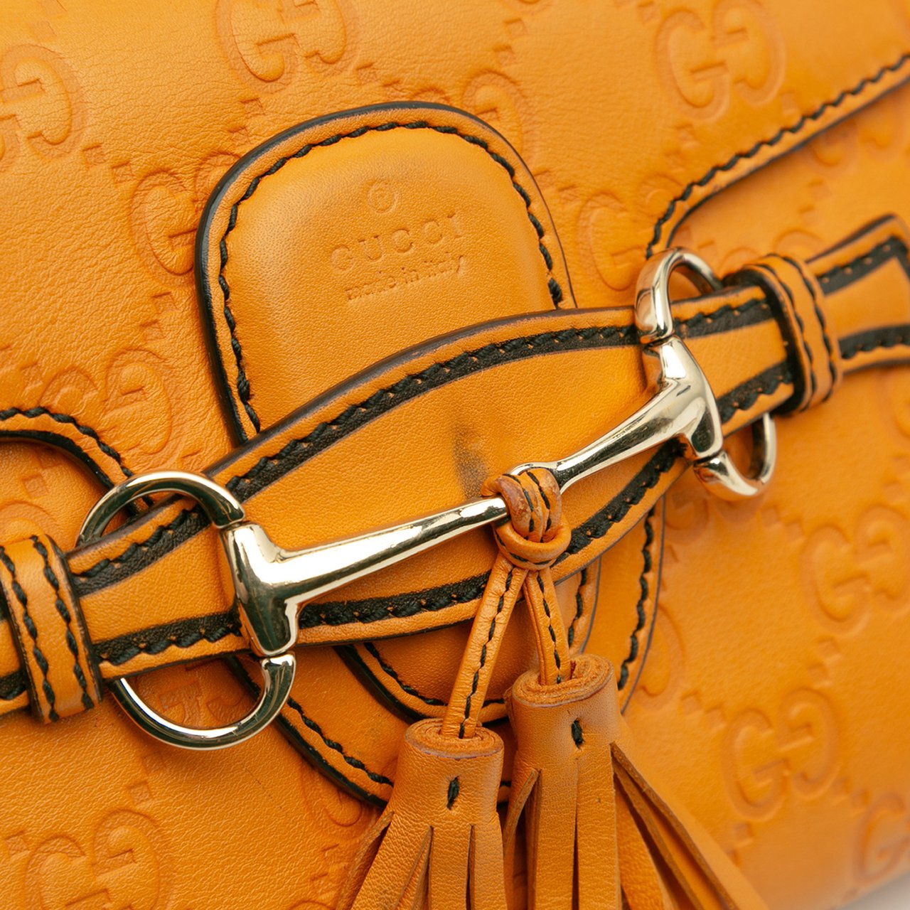 Gucci Mini Guccissima Emily Crossbody Oranje