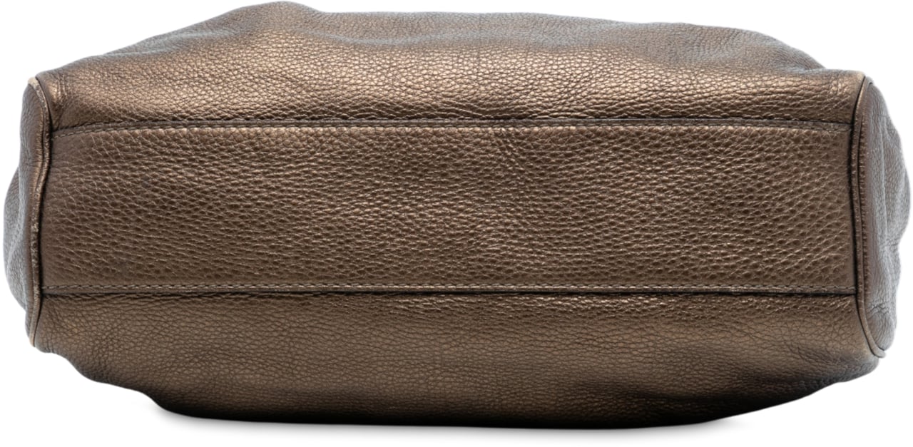 Gucci Medium Metallic Calfskin Sukey Tote Bruin