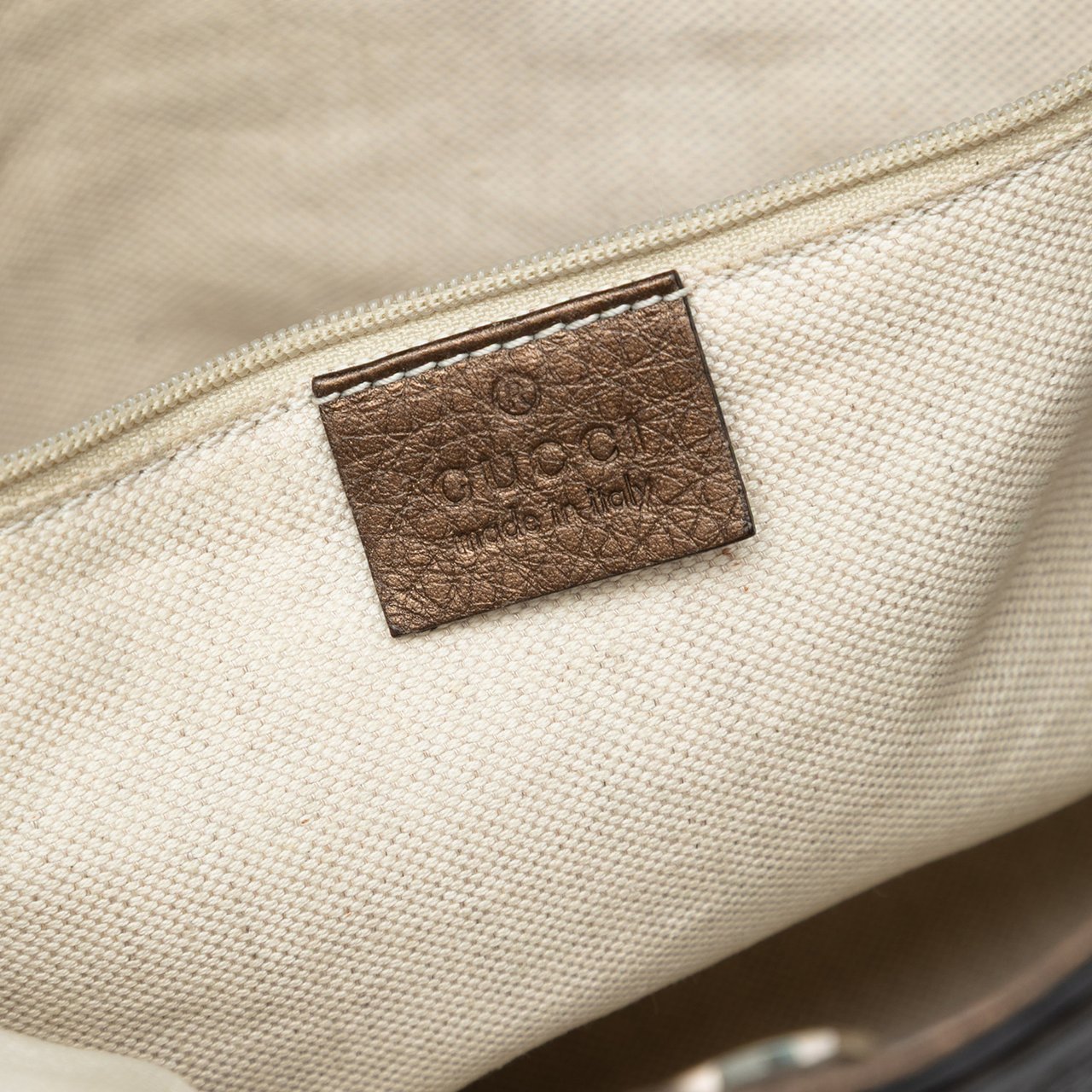 Gucci Medium Metallic Calfskin Sukey Tote Bruin