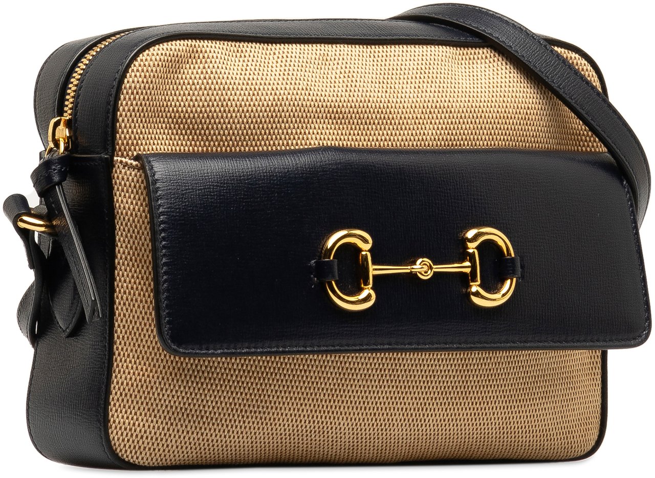 Gucci Horsebit 1955 Flap Pocket Camera Bag Bruin