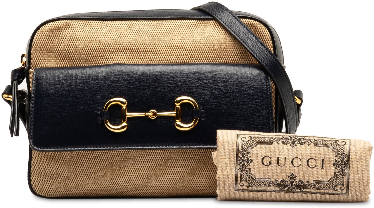 Gucci Horsebit 1955 Flap Pocket Camera Bag Bruin