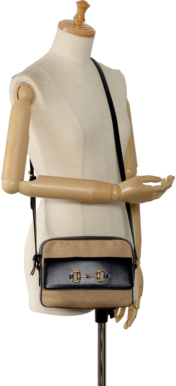 Gucci Horsebit 1955 Flap Pocket Camera Bag Bruin