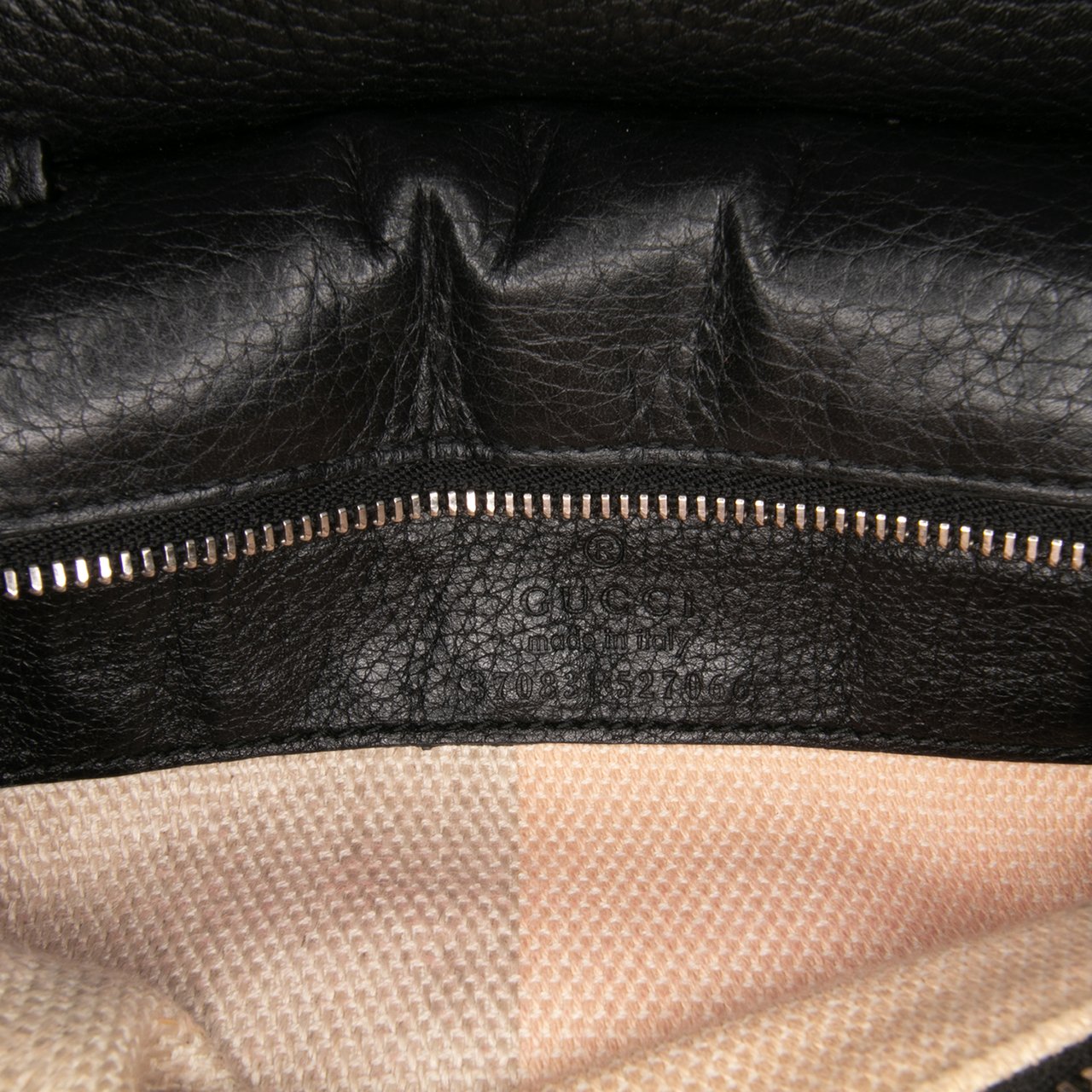 Gucci Small Leather Bamboo Daily Satchel Zwart
