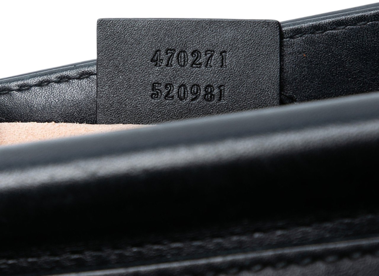 Gucci Mini Nappa Bamboo Nymphaea Top Handle Bag Zwart