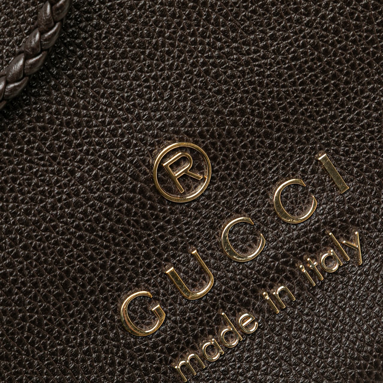 Gucci Large Leather Gifford Tote Bruin