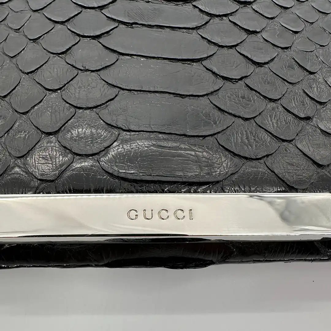 Gucci Gucci Clutch black snakeskin / very good Divers