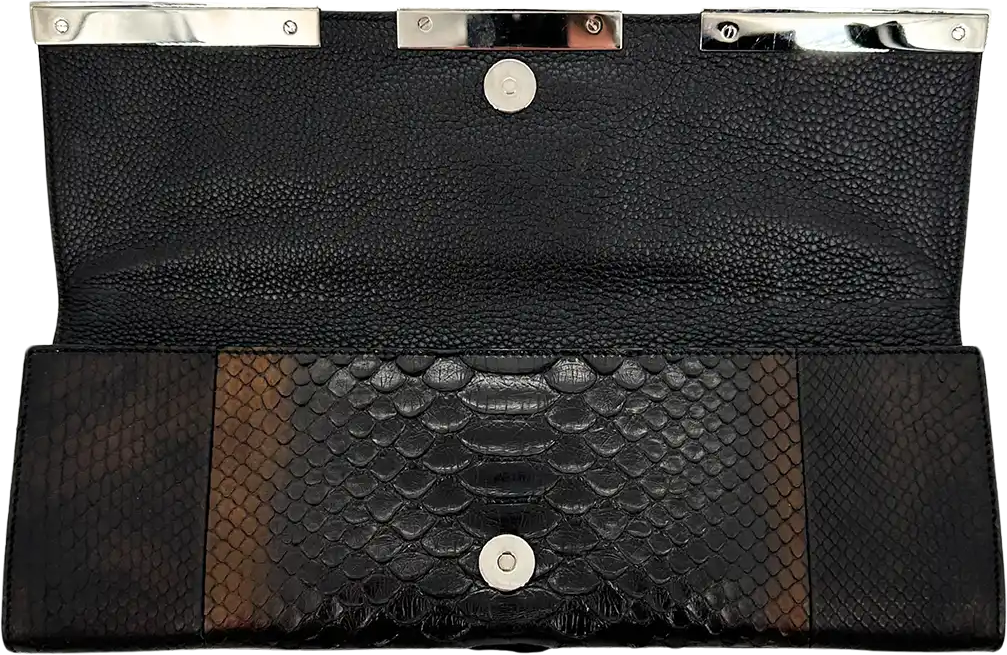 Gucci Gucci Clutch black snakeskin / very good Divers