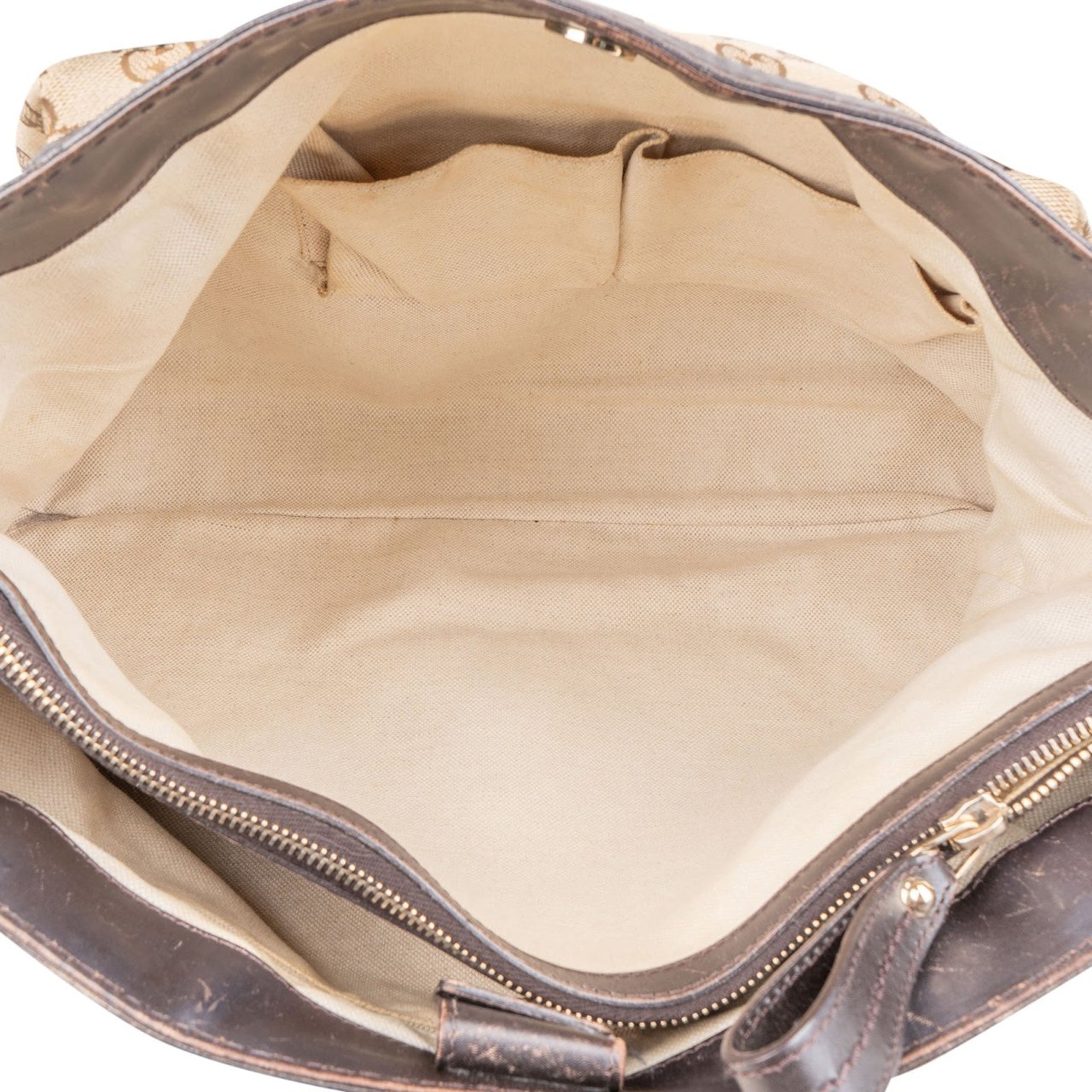 Gucci Gucci Monogram GG Canvas Sukey Handbag Bruin