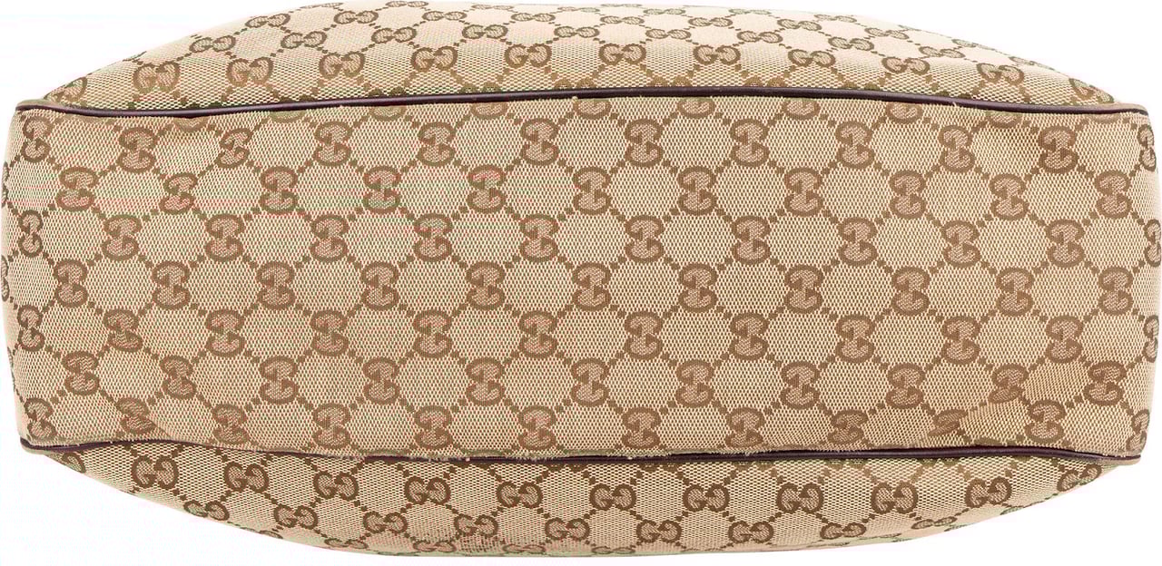 Gucci Gucci Monogram GG Canvas Sukey Handbag Bruin