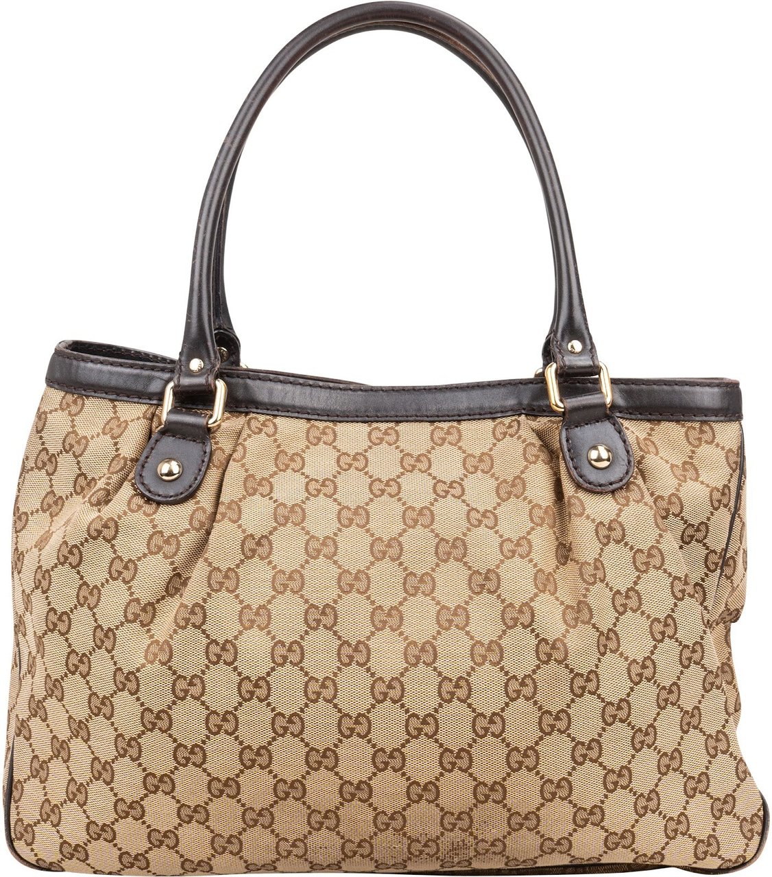 Gucci Gucci Monogram GG Canvas Sukey Handbag Bruin