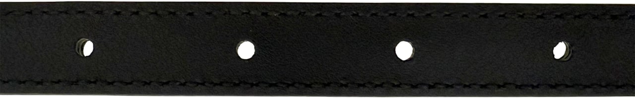 Gucci Gucci G Buckle schmaler Gürtel aus Leder 85cm Schwarz / sehr gut Zwart