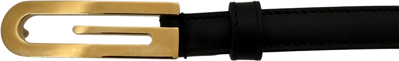 Gucci Gucci G Buckle narrow leather belt 85cm Black / very good Zwart