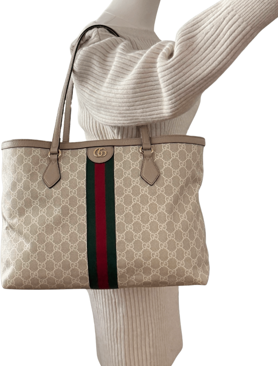 Gucci Gucci Großer Ophidia Shopper Beige / neuwertig Beige