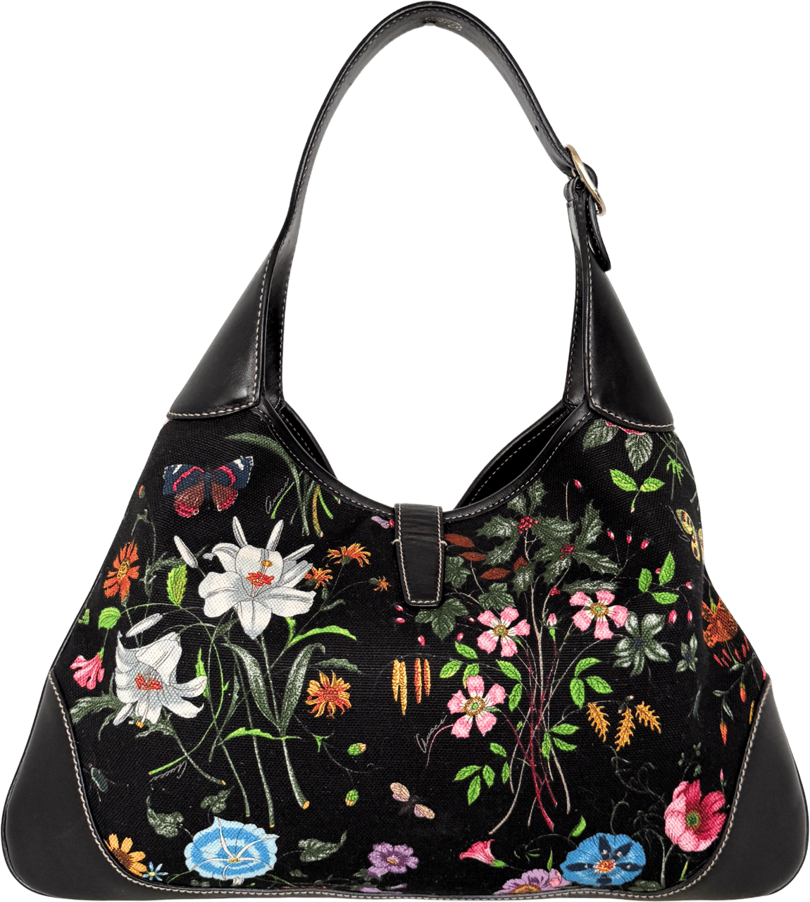 Gucci Gucci Canvas Flora Jackie O Bouvier Hobo Tasche Multicolor / sehr gut Divers