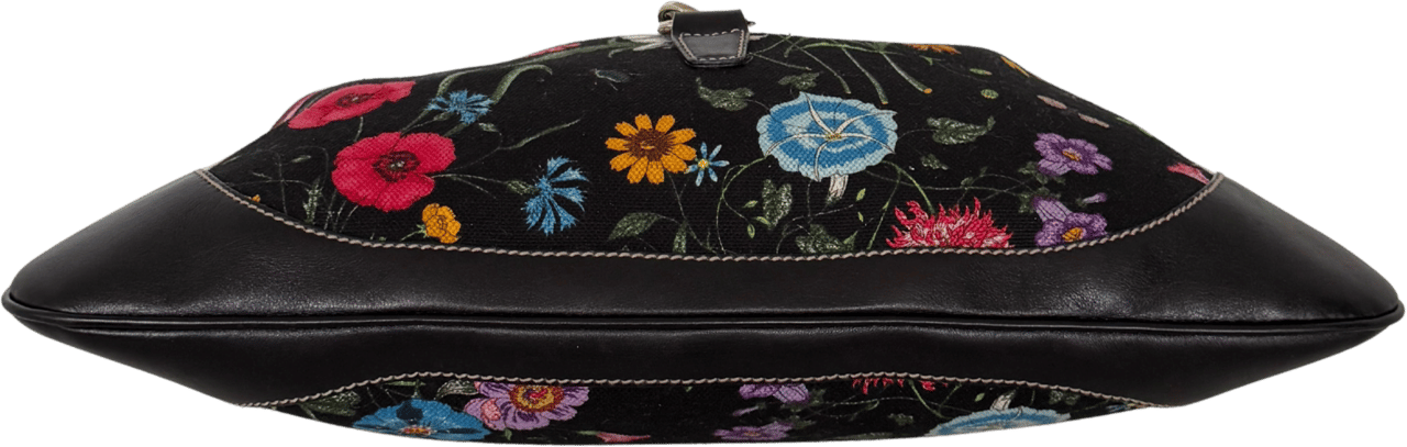 Gucci Gucci Canvas Flora Jackie O Bouvier Hobo Tasche Multicolor / sehr gut Divers