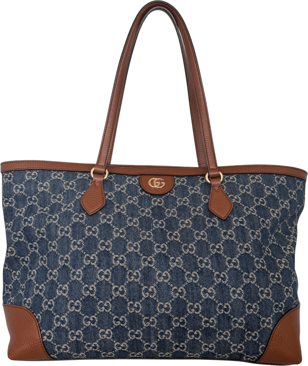 Gucci Gucci Ophidia GG Denim Tote Bag Blau / gut Blauw
