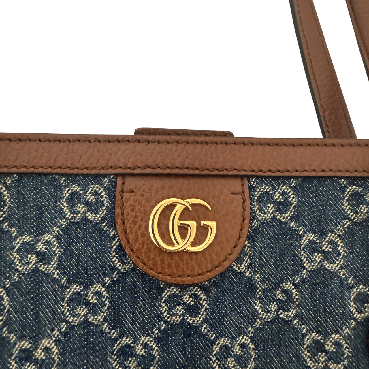 Gucci Gucci Ophidia GG Denim Tote Bag Blau / gut Blauw
