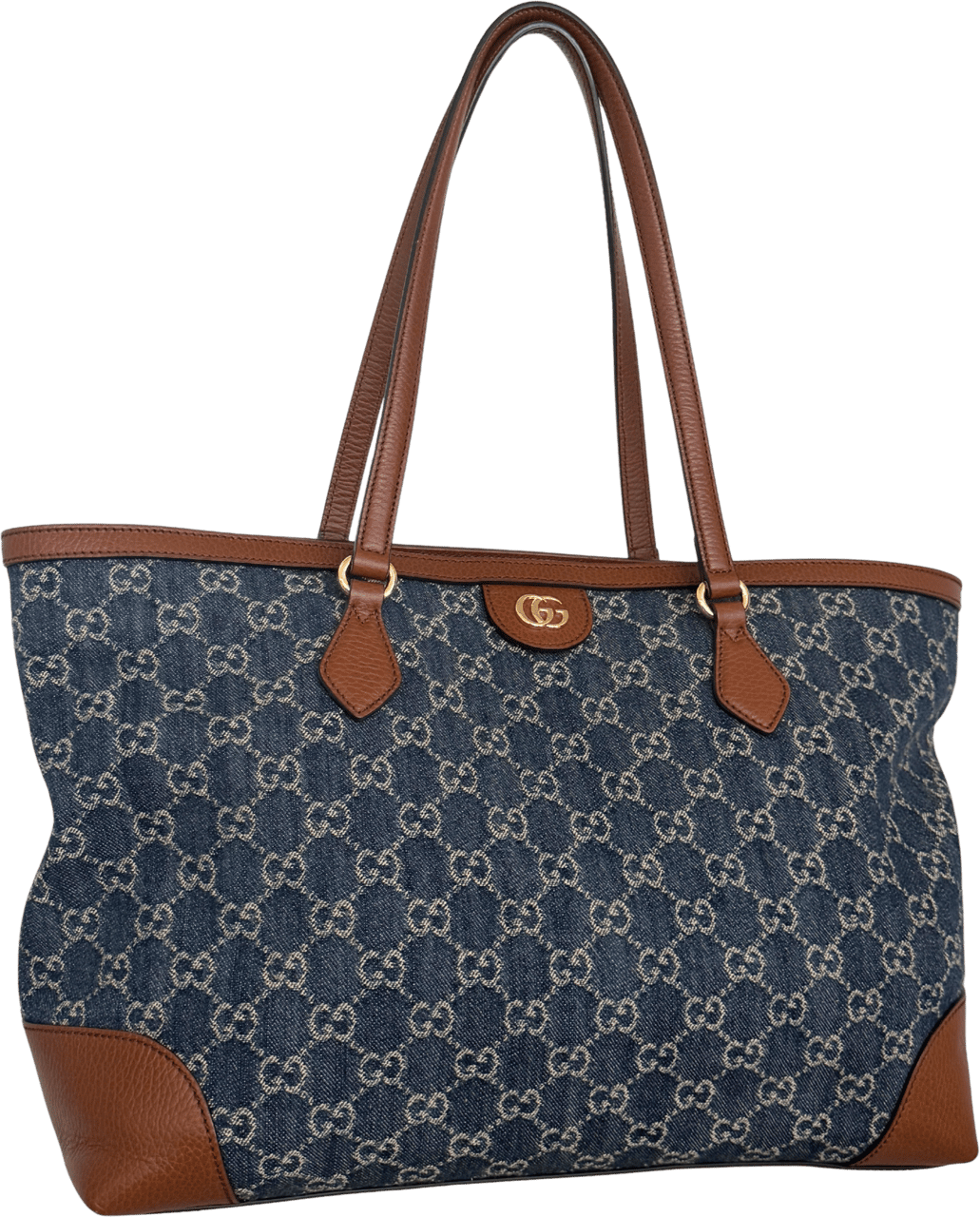 Gucci Gucci Ophidia GG Denim Tote Bag Blau / gut Blauw