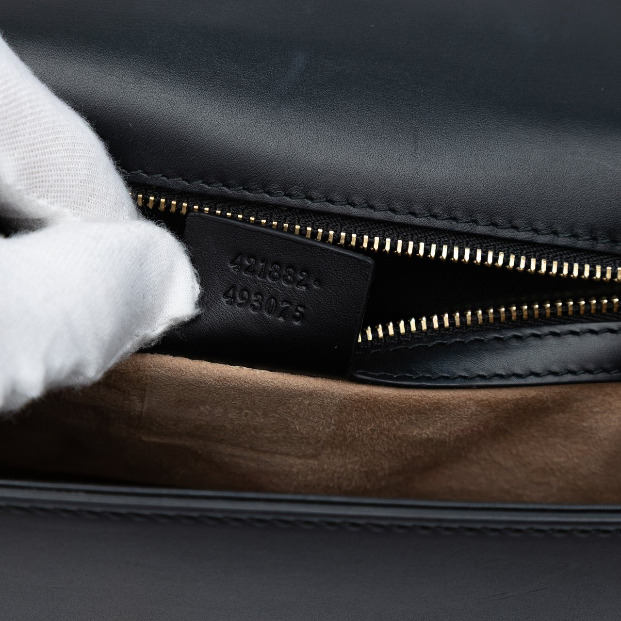 Gucci Small Leather Sylvie Satchel Zwart