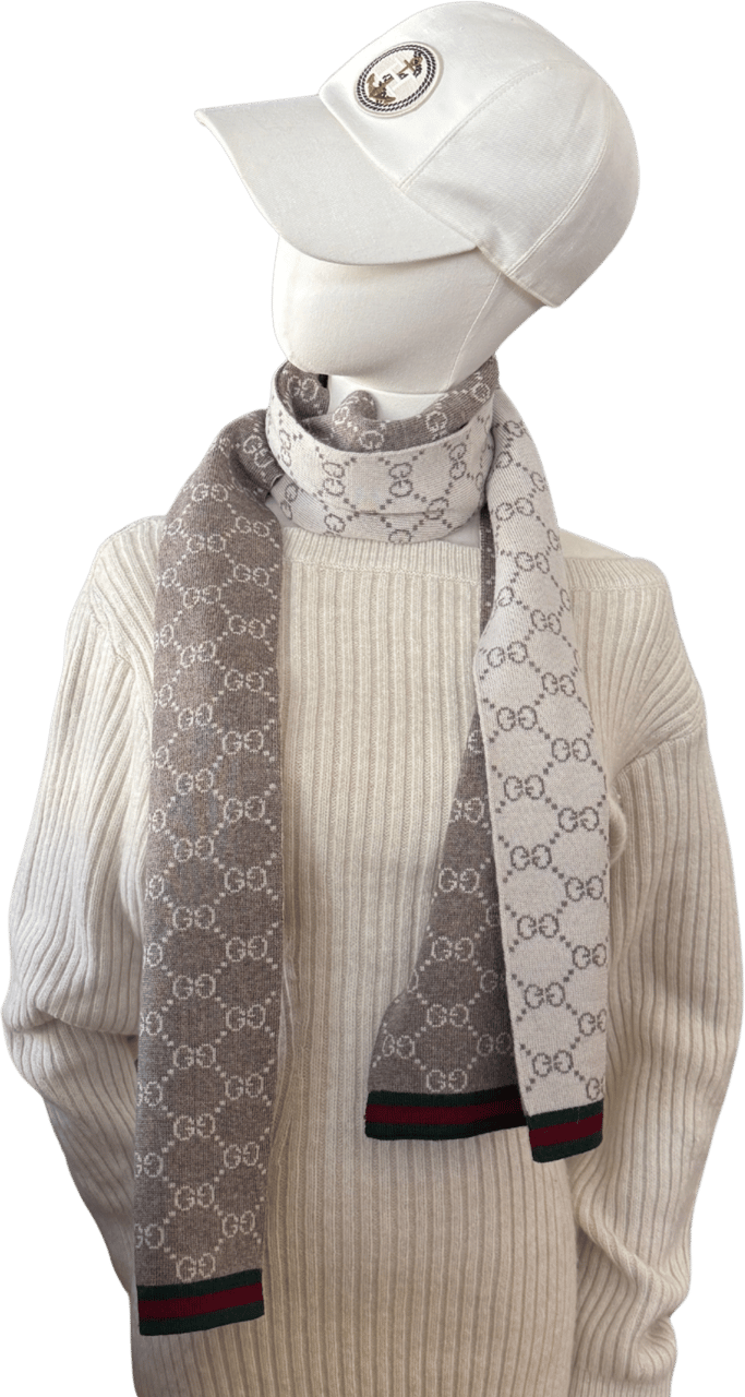 Gucci Gucci GG Schal aus Wolle Beige Creme / neuwertig Beige