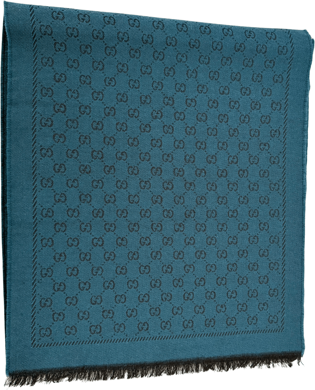 Gucci Gucci Schal aus Wolle Türkis Schwarz / neuwertig Groen