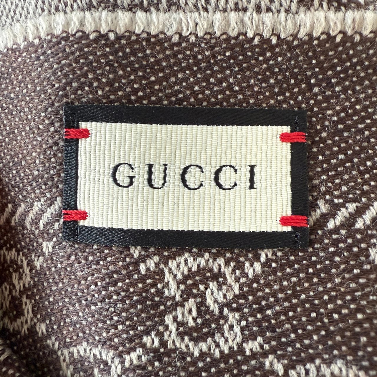 Gucci Gucci Schal aus Wolle Braun / ungetragen Bruin