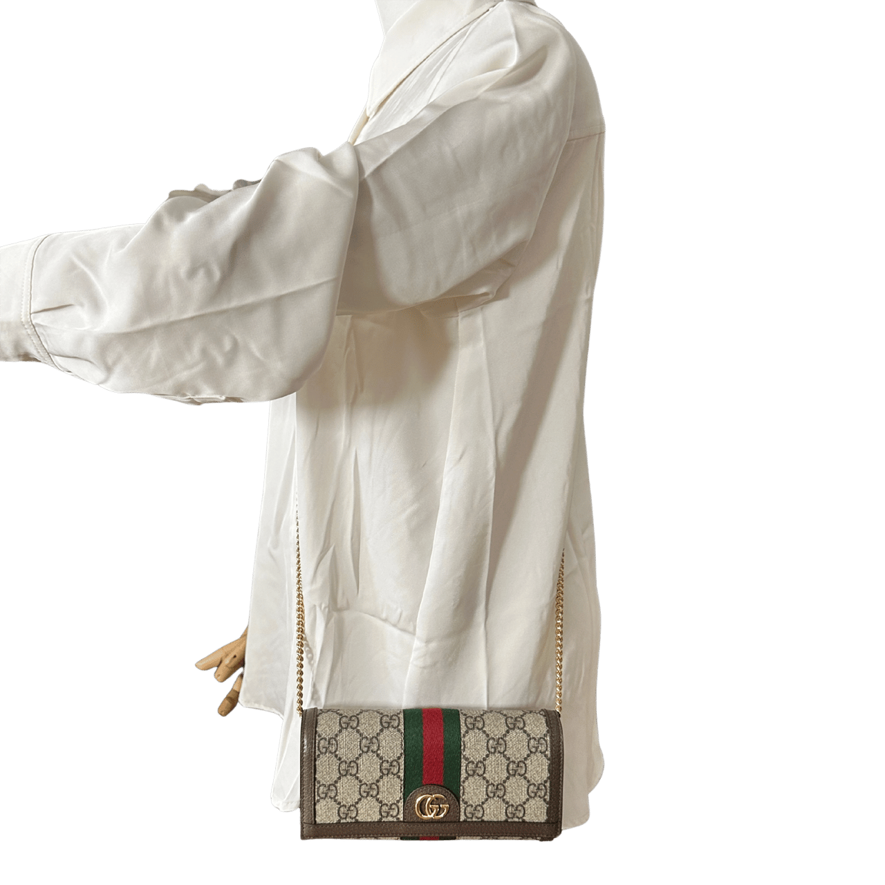 Gucci Gucci Ophidia Wallet on Chain neuste Kollektion 2025 / neuwertig Beige