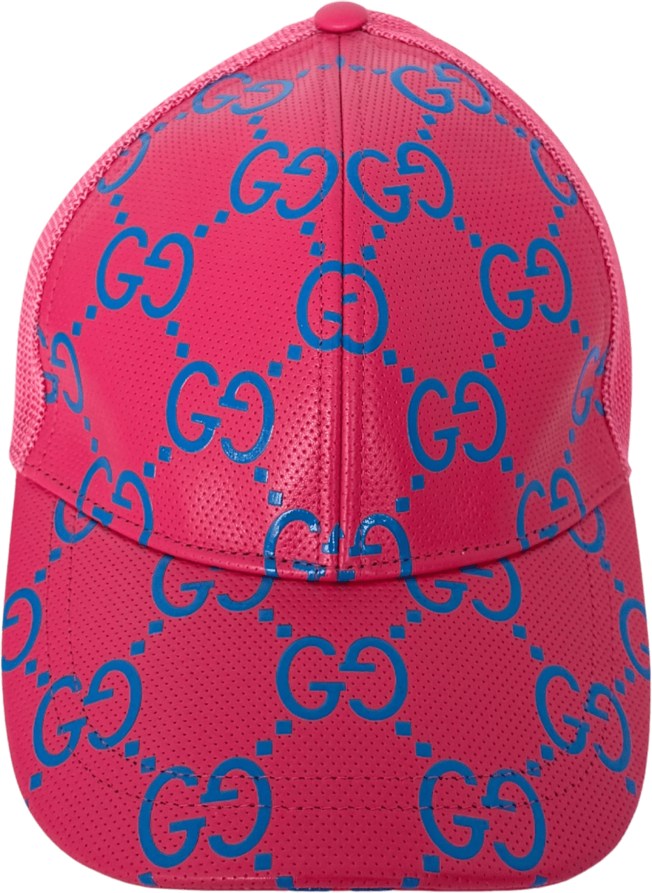 Gucci Gucci GG Cap Monogram Pink Blau  / sehr gut Roze
