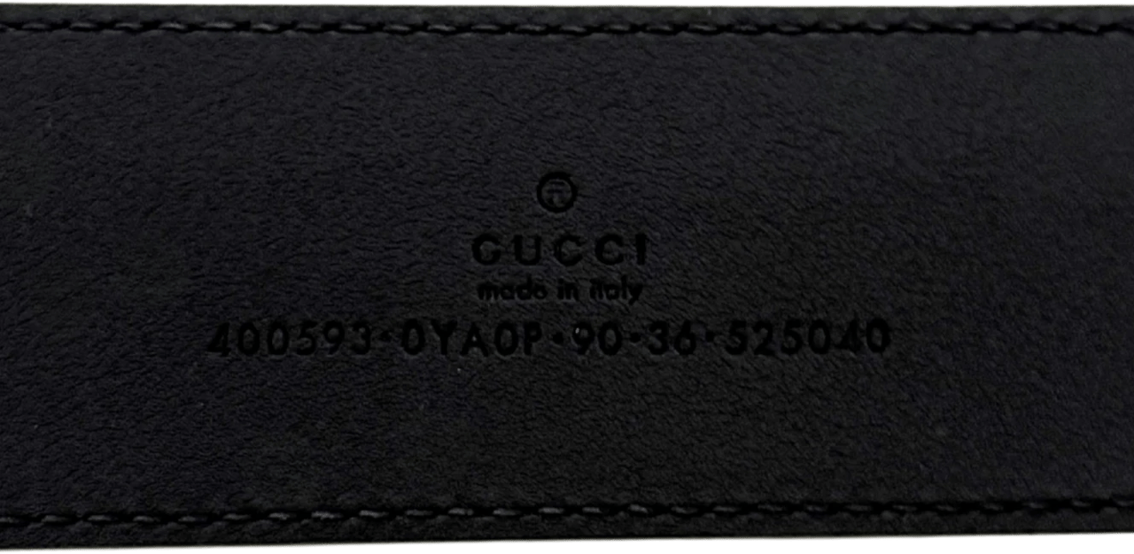 Gucci Gucci Wide GG Marmont Belt Size 90 Full Set Zwart
