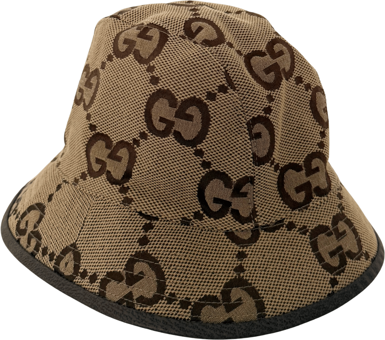 Gucci Gucci Jumbo GG Canvas Fischerhut Braun / neuwertig Bruin