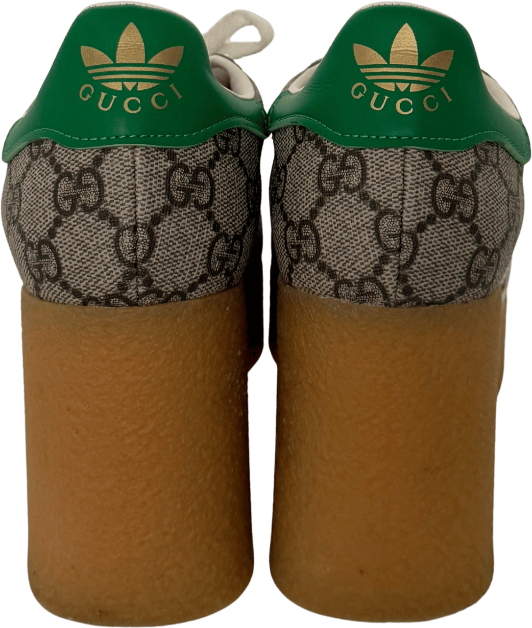 Gucci Adidas x Gucci Gazelle Wedge Beige GG Monogram Größe 38 Braun / sehr gut Bruin