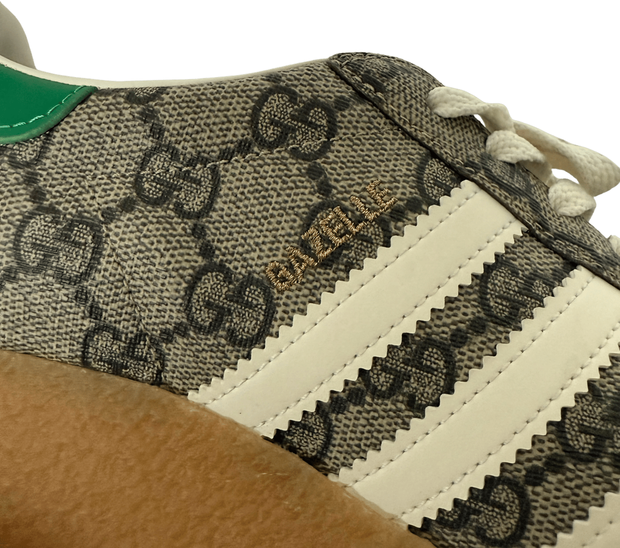 Gucci Adidas x Gucci Gazelle Wedge Beige GG Monogram Größe 38 Braun / sehr gut Bruin