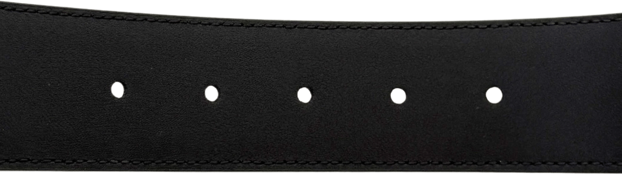 Gucci Gucci Polished D-Ring Leather Belt Black 80cm Zwart