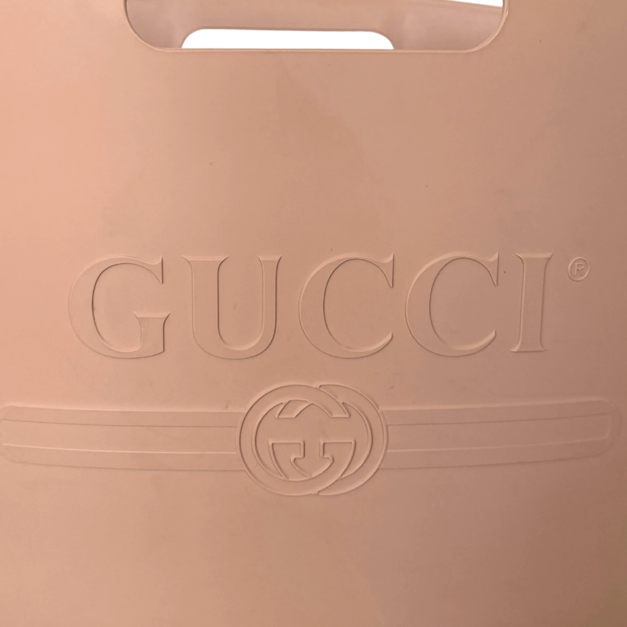 Gucci Gucci Rubber Tote Bag Pink / very good Roze