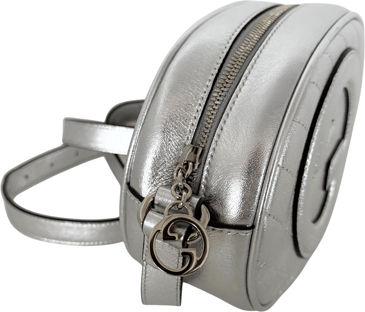 Gucci Gucci Blondie Mini Shoulder Bag Silver Zilver