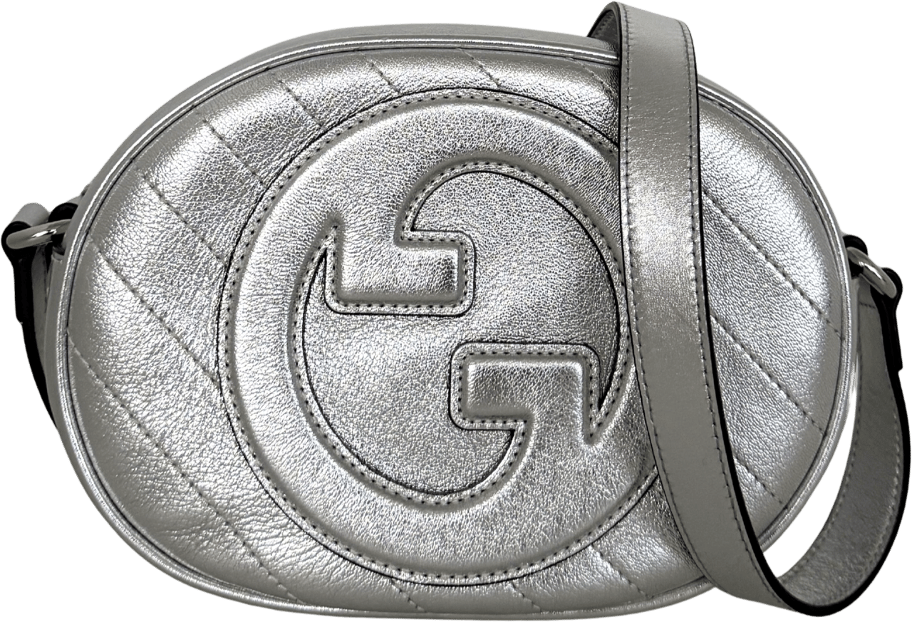 Gucci Gucci Blondie Mini Shoulder Bag Silver Zilver
