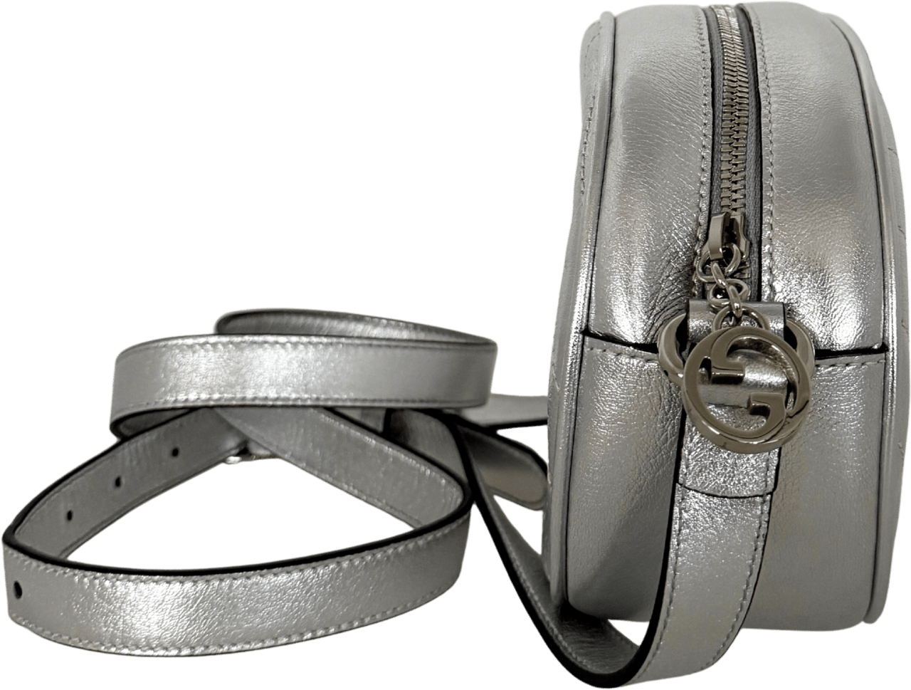 Gucci Gucci Blondie Mini Shoulder Bag Silver Zilver